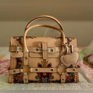 LUELLA Western Floral Embroidered Leather Satchel-FAIR OFFERS ALWAYS CONSIDERED!